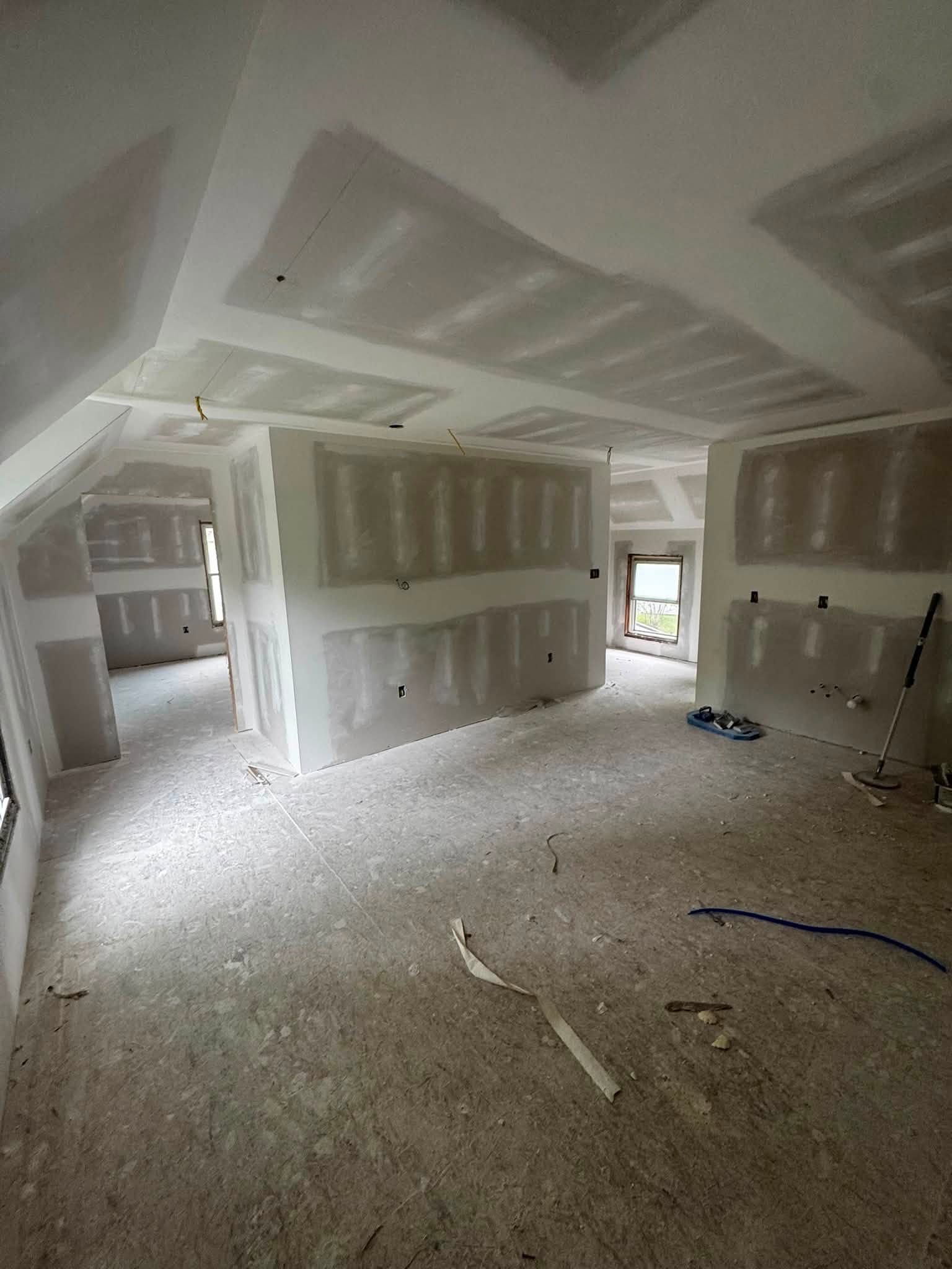 Drywall taping and finishing work